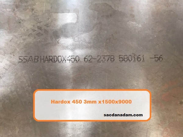 Hardox 450 3mm 1500x9000