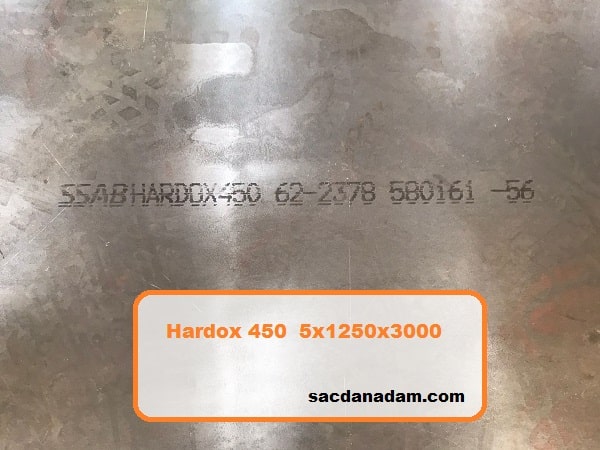 Hardox 450 5mm 1250x3000