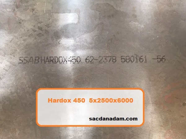 Hardox 450 5mm 2500x6000