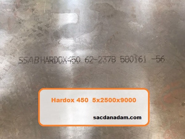 Hardox 450 5mm 2500x9000