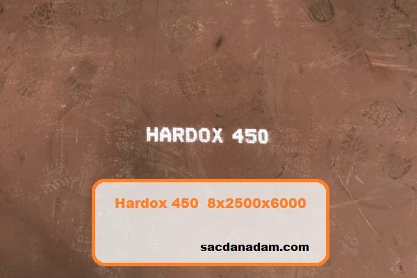 Hardox 450 8mm 2500x6000